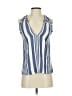 LA PLAGE 100% Viscose Blue Sleeveless Blouse Size XS - photo 1