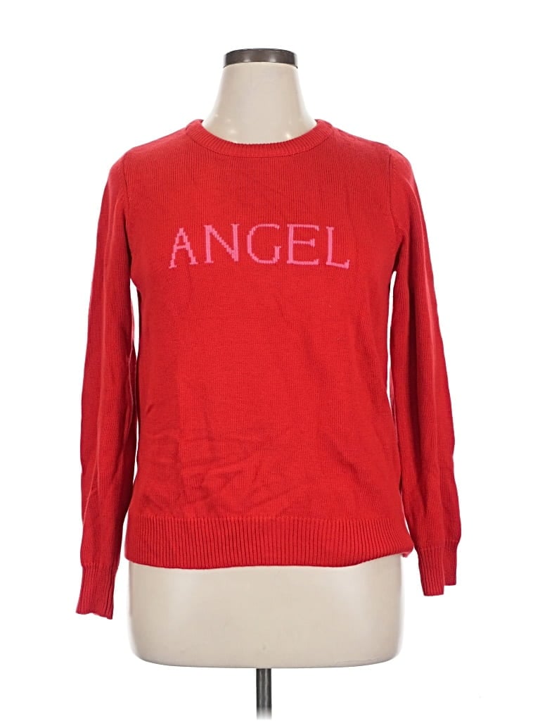 Pre-owned Victoria's Secret Long Sleeve T-shirt In Red
