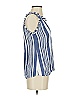 LA PLAGE 100% Viscose Blue Sleeveless Blouse Size XS - photo 4