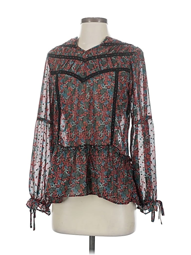 Pre-owned Matilda Jane Long Sleeve Blouse In Blue