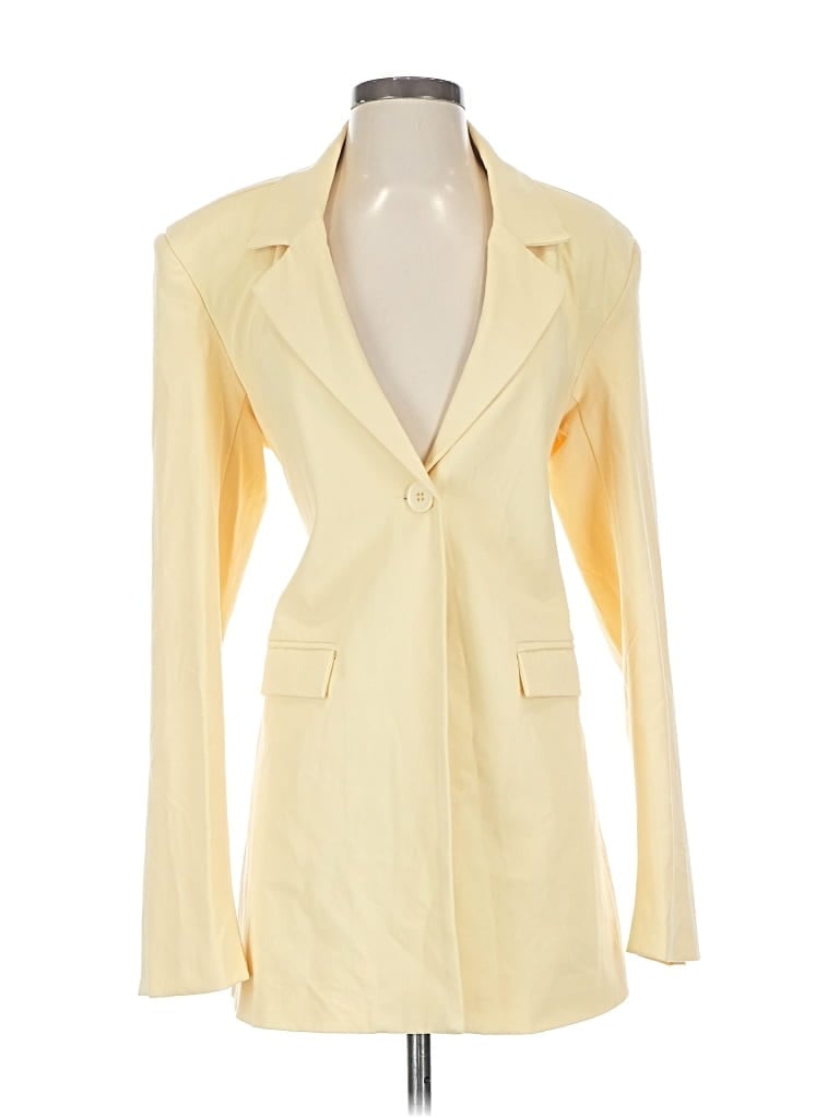 Pre-owned Danielle Bernstein Blazer Jacket In Yellow