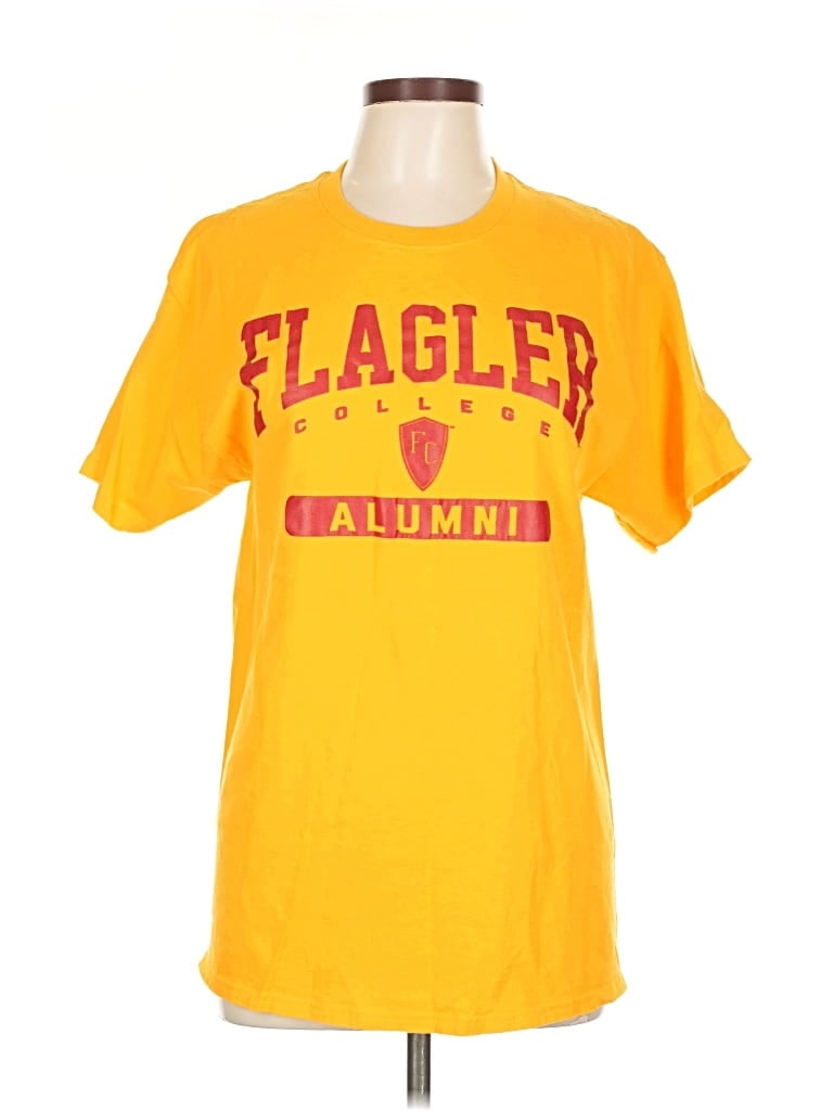 Pre-owned Champion Short Sleeve T-shirt In Yellow