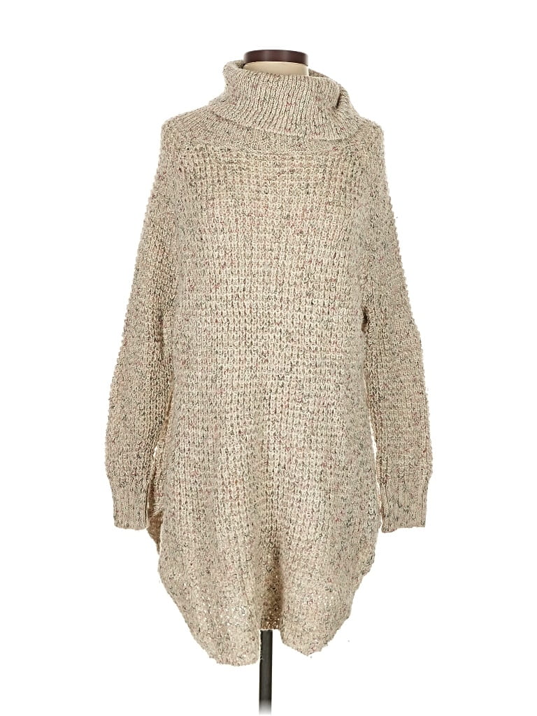 Pre-owned Free People Turtleneck Sweater In Brown