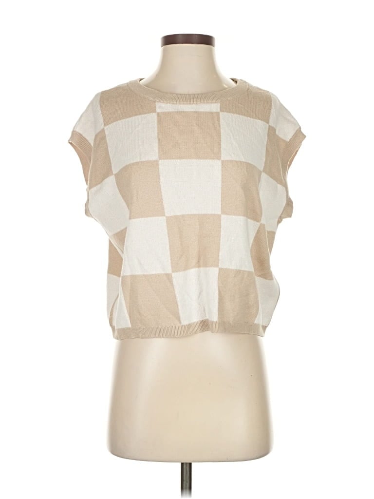 Pre-owned Unbranded Sweater Vest In Brown