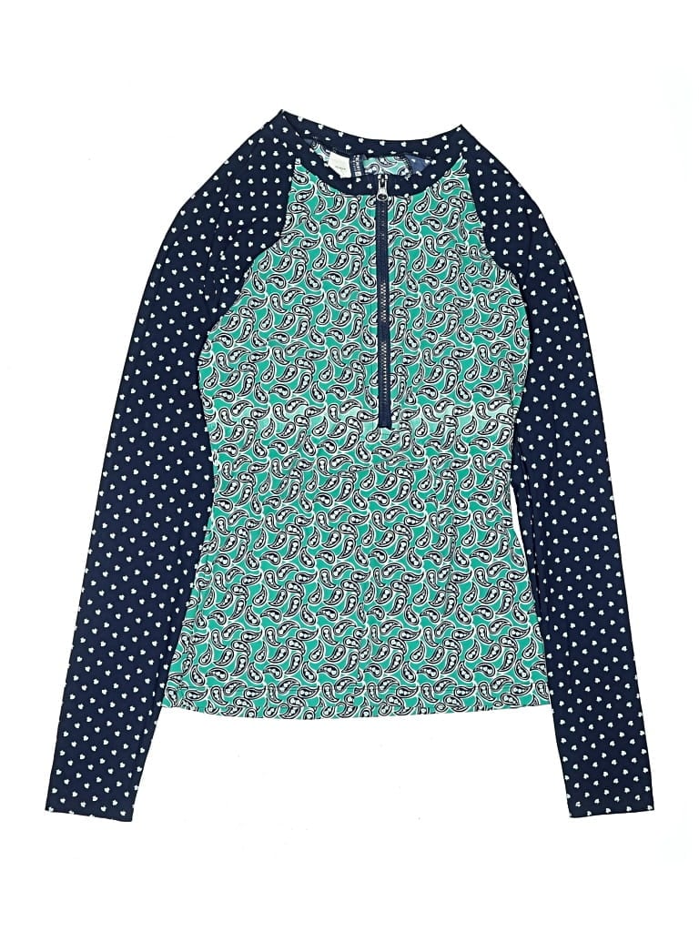 Pre-owned Sperry Top-sider® Rash Guard Blue Swimwear