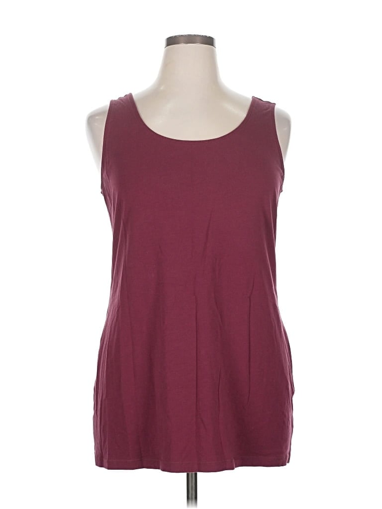 Pre-owned Soma Sleeveless T-shirt In Burgundy