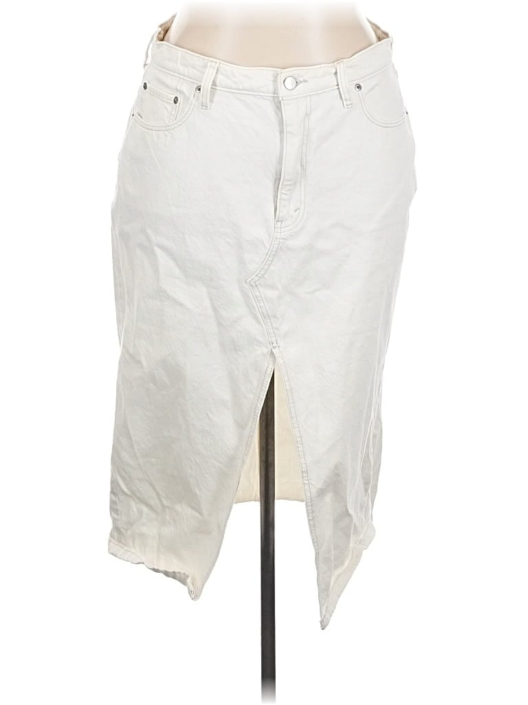 Pre-owned Abercrombie & Fitch Casual Skirt In White