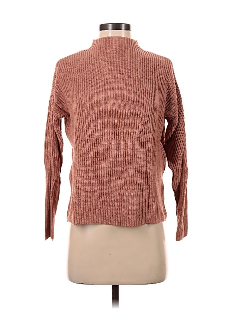 Pre-owned Forever 21 Turtleneck Sweater In Brown