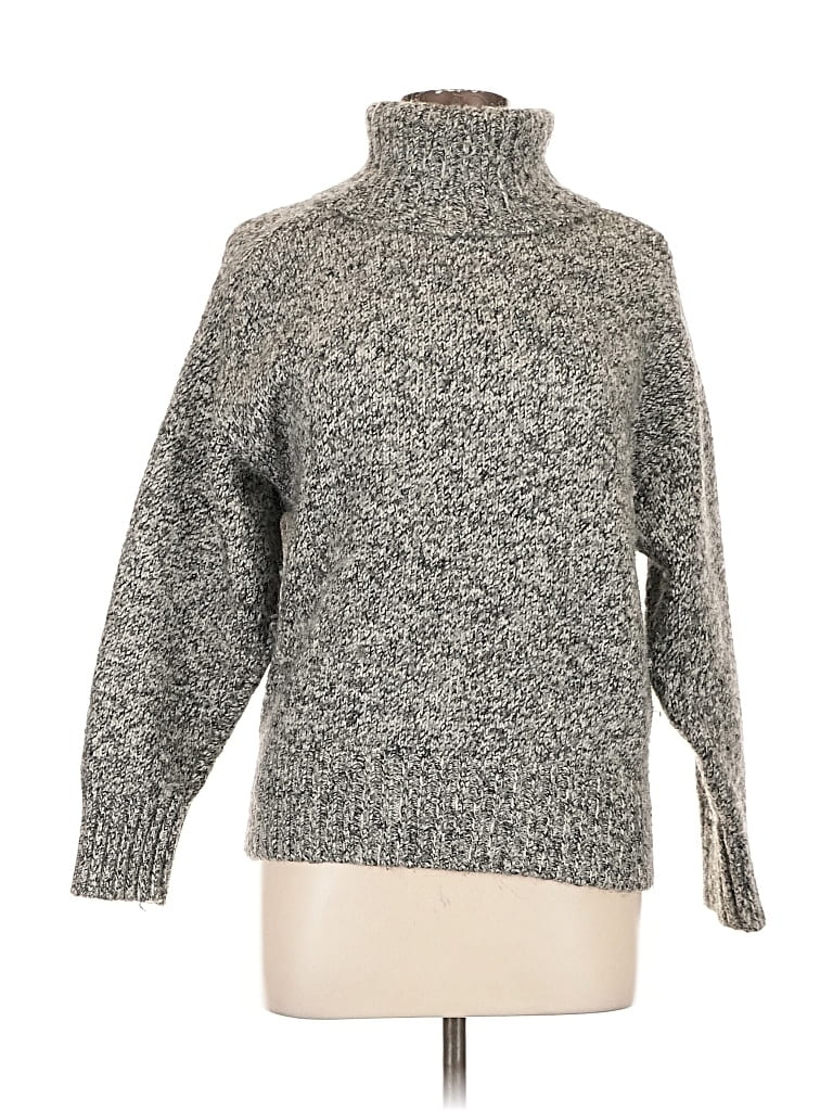 Pre-owned Unbranded Turtleneck Sweater In Gray