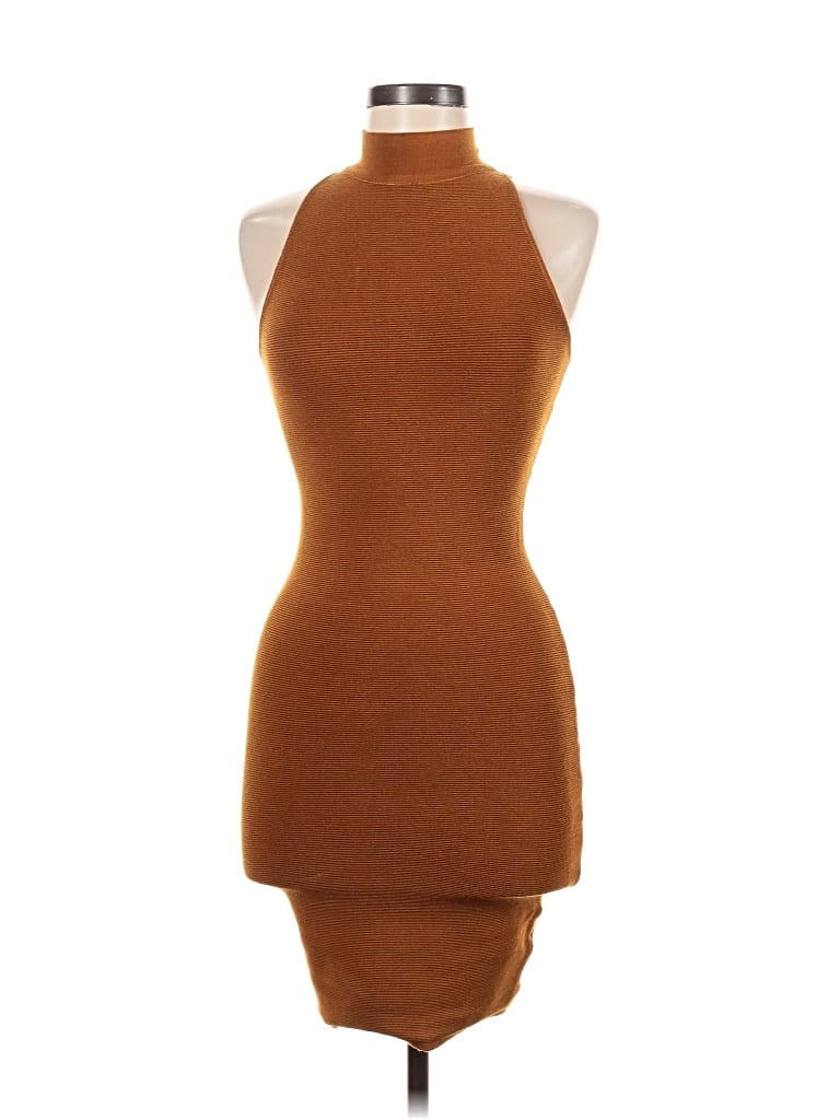 Pre-owned Olivaceous Cocktail Dress In Brown