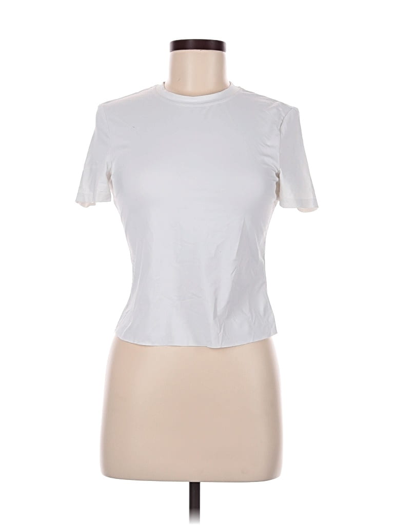 Pre-owned Shein Short Sleeve T-shirt In Silver