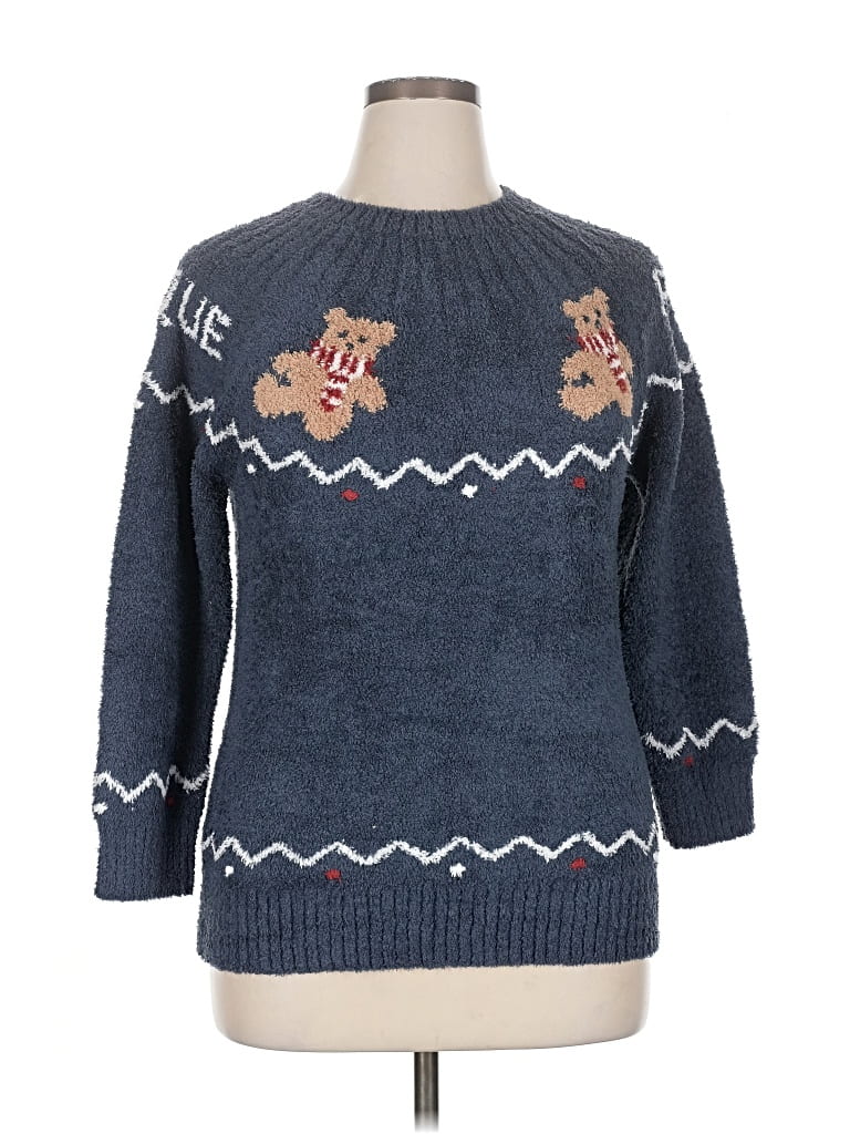 Pre-owned Unbranded Pullover Sweater In Blue