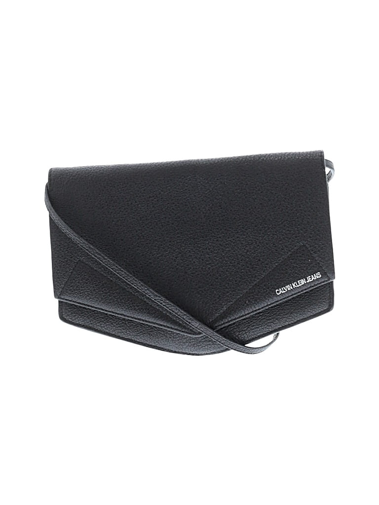 Pre-owned Calvin Klein Jeans Est.1978 Calvin Klein Jeans Leather Crossbody Bag In Black