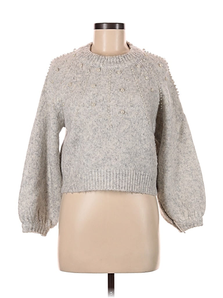 Pre-owned Zara Pullover Sweater In Gray