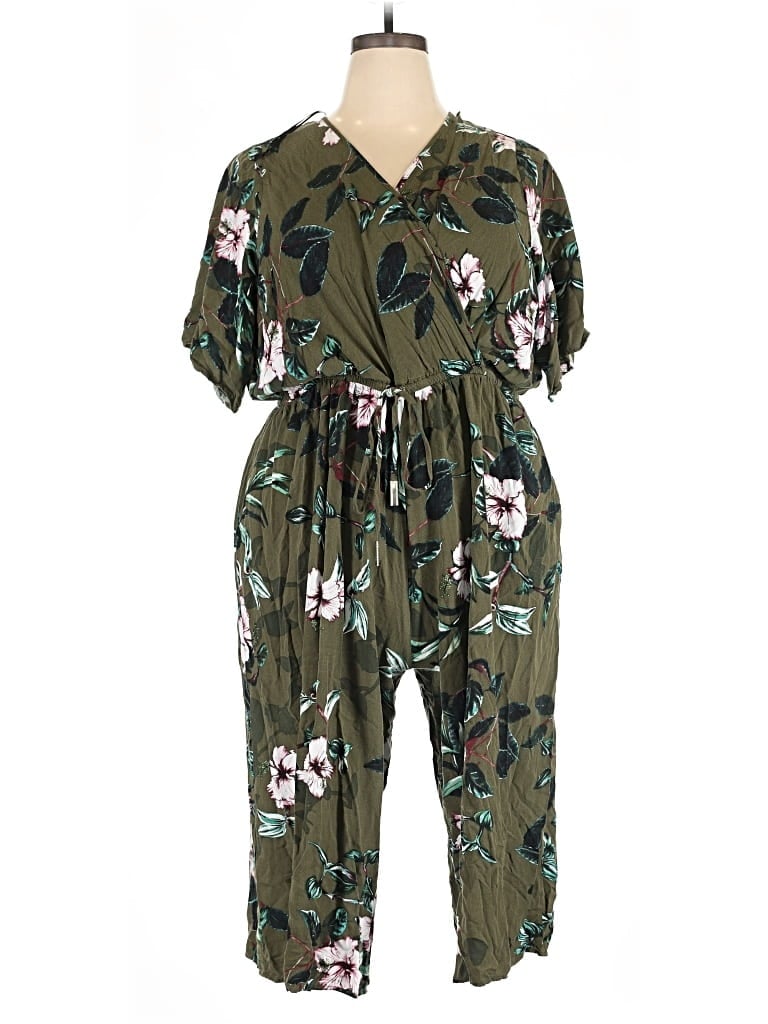 Pre-owned City Chic Jumpsuit In Green