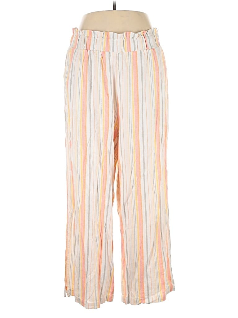 Pre-owned Ella Linen Pants In Orange