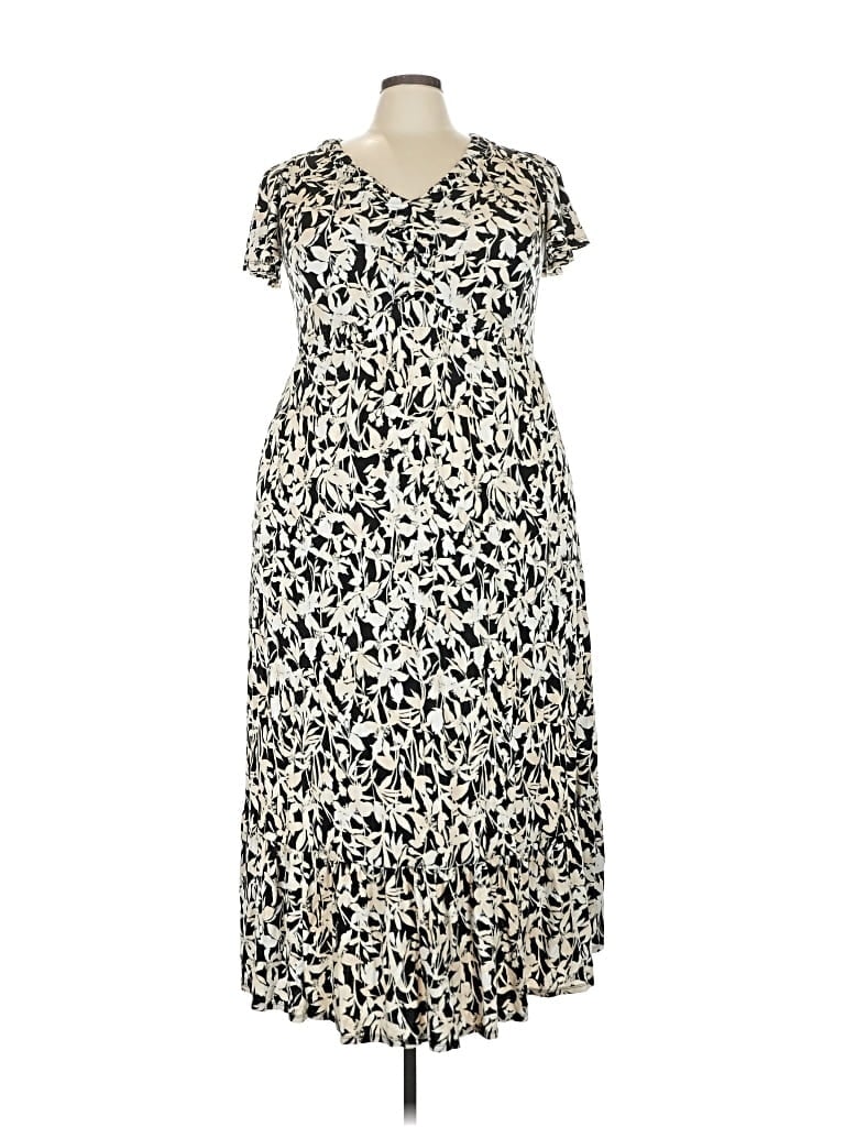 Pre-owned Lane Bryant Casual Dress In White
