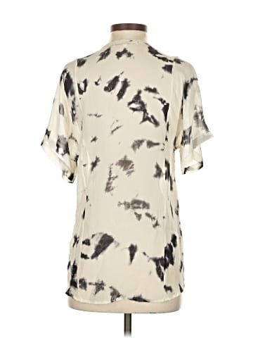 Burning Torch Short Sleeve Silk Top (view 2)