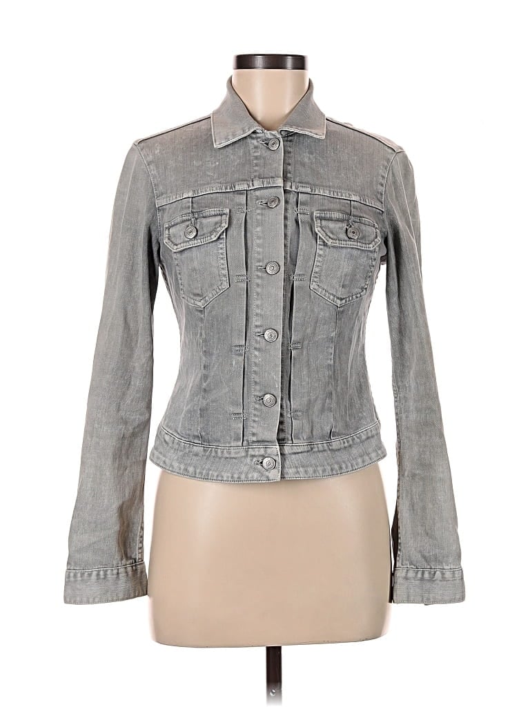 Pre-owned Vince Denim Jacket In Gray