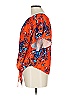 Assorted Brands 100% Polyester Orange Short Sleeve Blouse Size L - photo 5