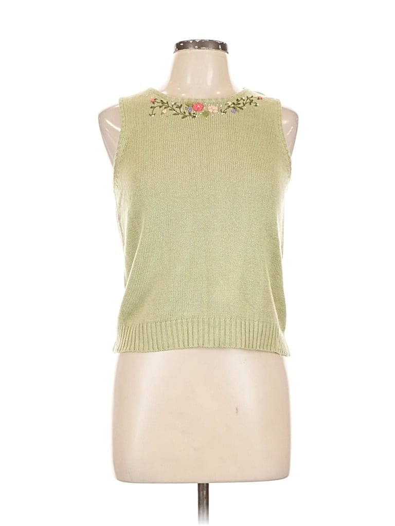 Pre-owned Neiman Marcus Sweater Vest In Green
