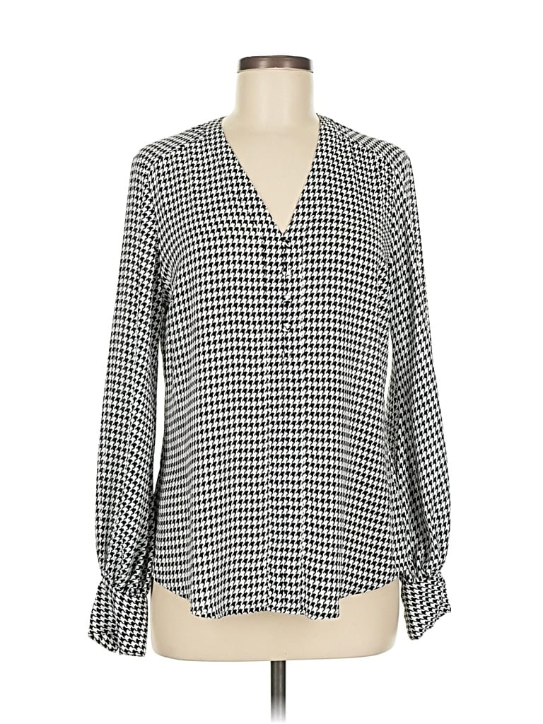 Pre-owned Express Long Sleeve Blouse In Gray