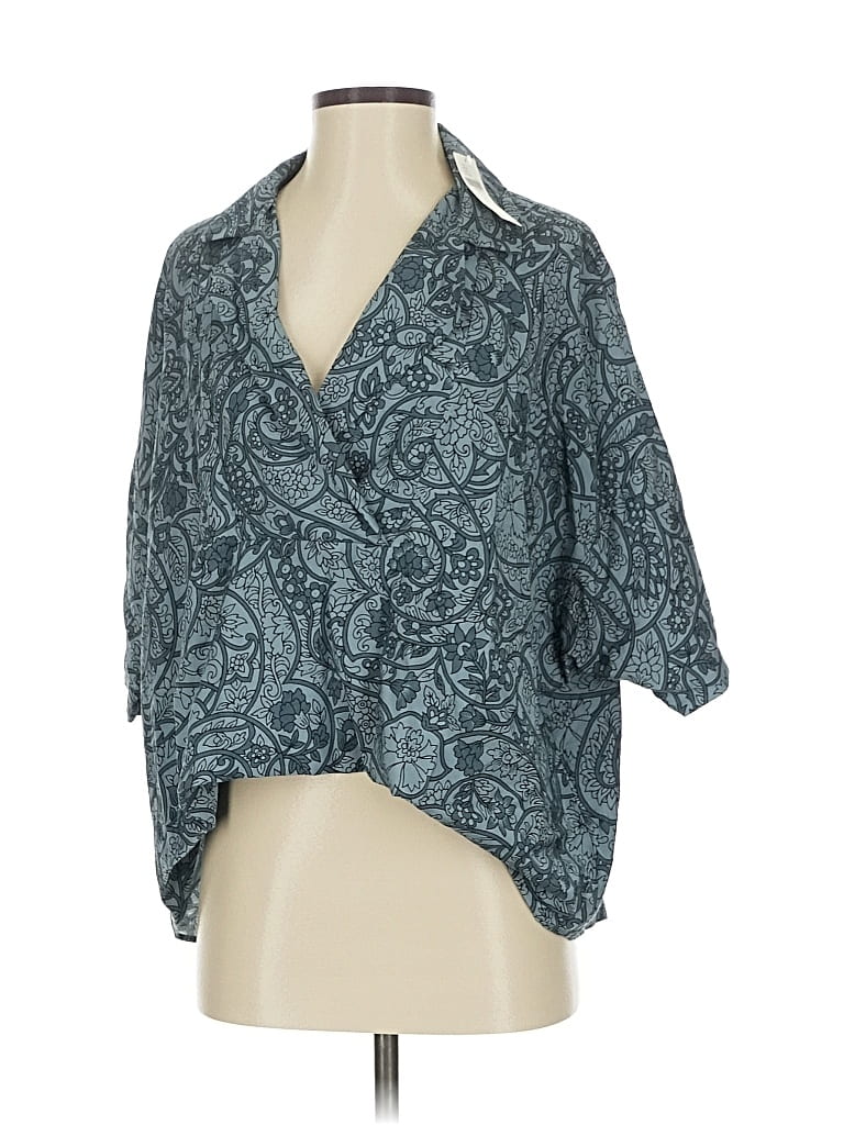 Pre-owned Anthropologie Kimono In Blue