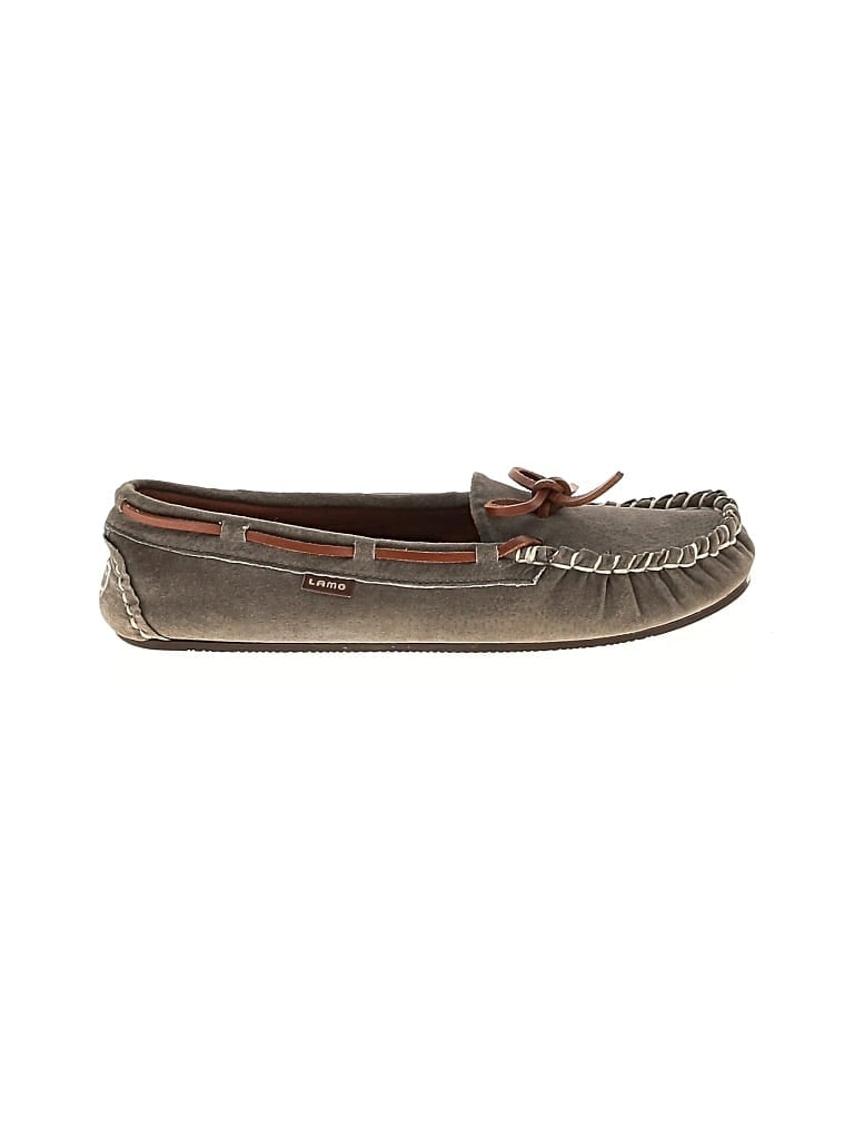 Pre-owned Lamo Flats In Brown