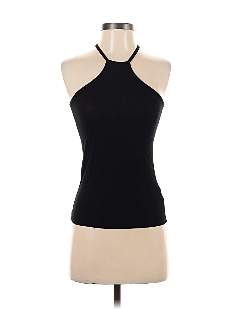 Pre-owned Michael Lauren Tank Top Black Halter Neckline Tops