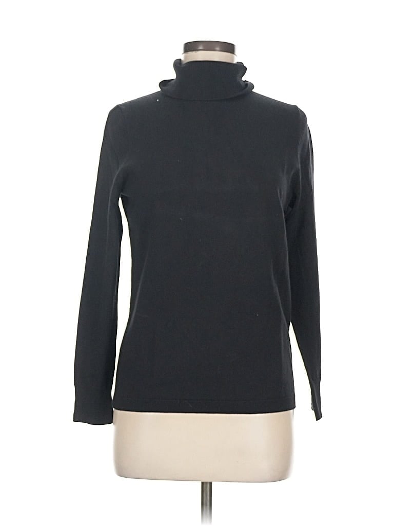 Pre-owned Talbots Turtleneck Sweater In Black
