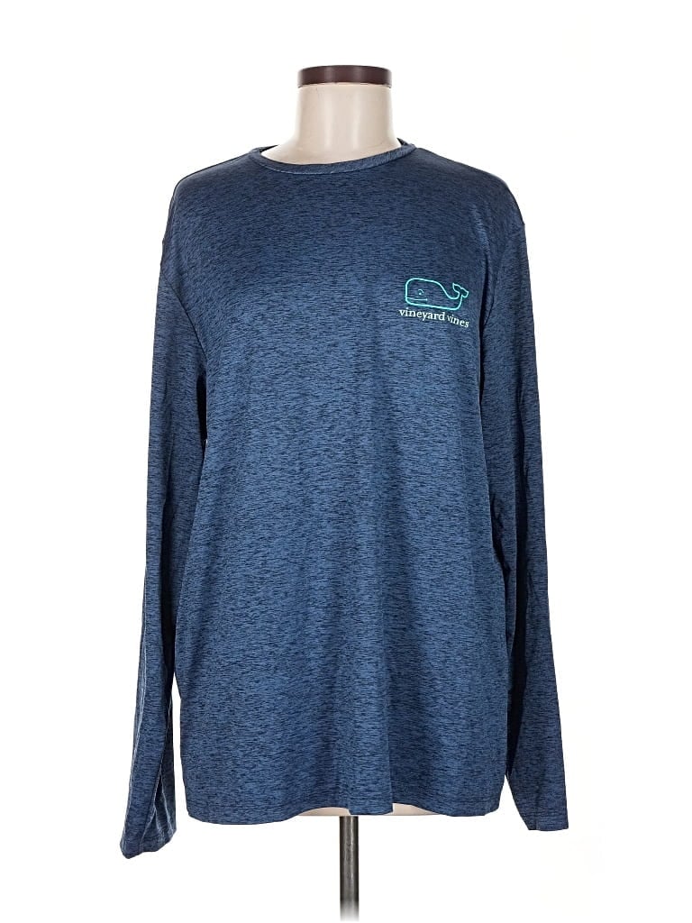 Pre-owned Vineyard Vines Performance Long Sleeve T-shirt In Blue