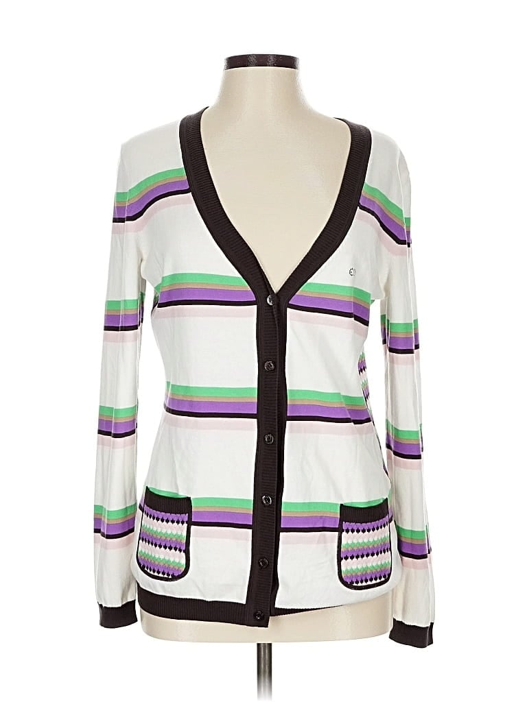Pre-owned Escada Sport Cardigan Sweater In White