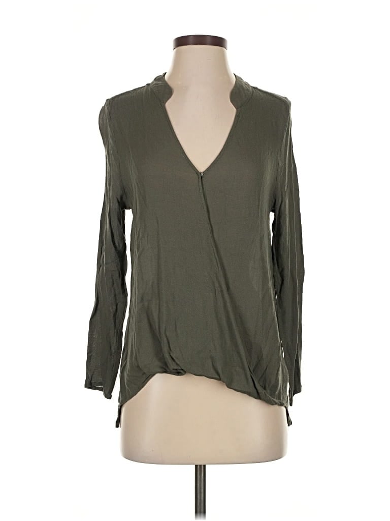 Pre-owned Eesome Long Sleeve Blouse In Green