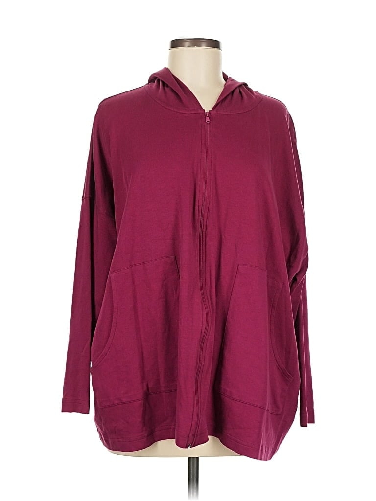 Pre-owned Eskandar Zip Up Hoodie In Burgundy