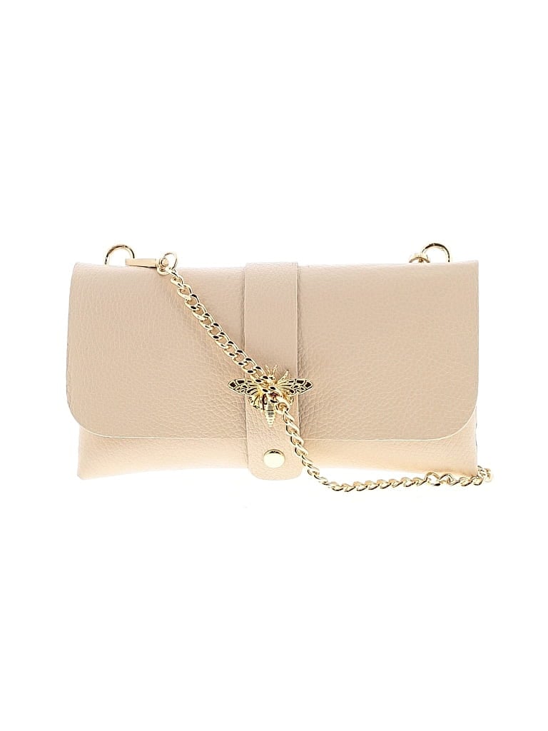 Pre-owned Vera Pelle Leather Crossbody Bag In White