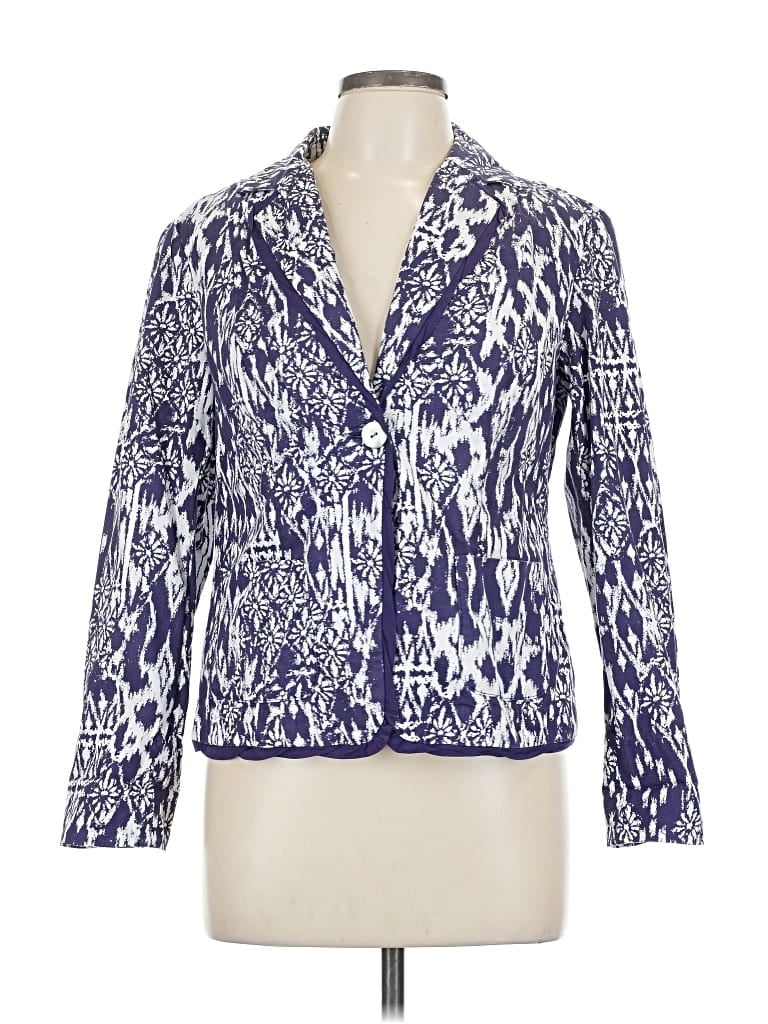 Pre-owned Coldwater Creek Blazer Jacket In Blue