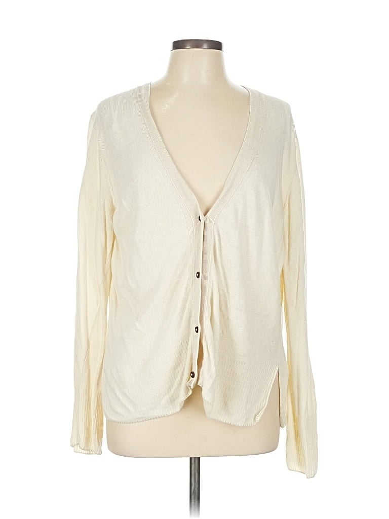 Pre-owned Banana Republic Cardigan Sweater In White