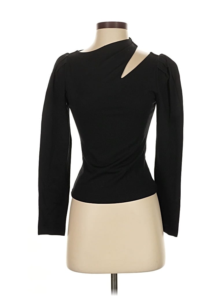 Pre-owned Express Long Sleeve Top Black One Shoulder Neckline Tops