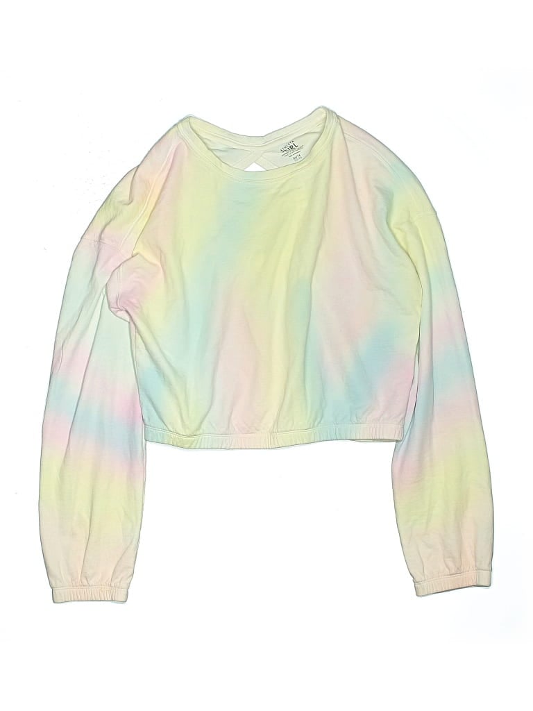 Pre-owned Athleta Kids' Long Sleeve T-shirt In White