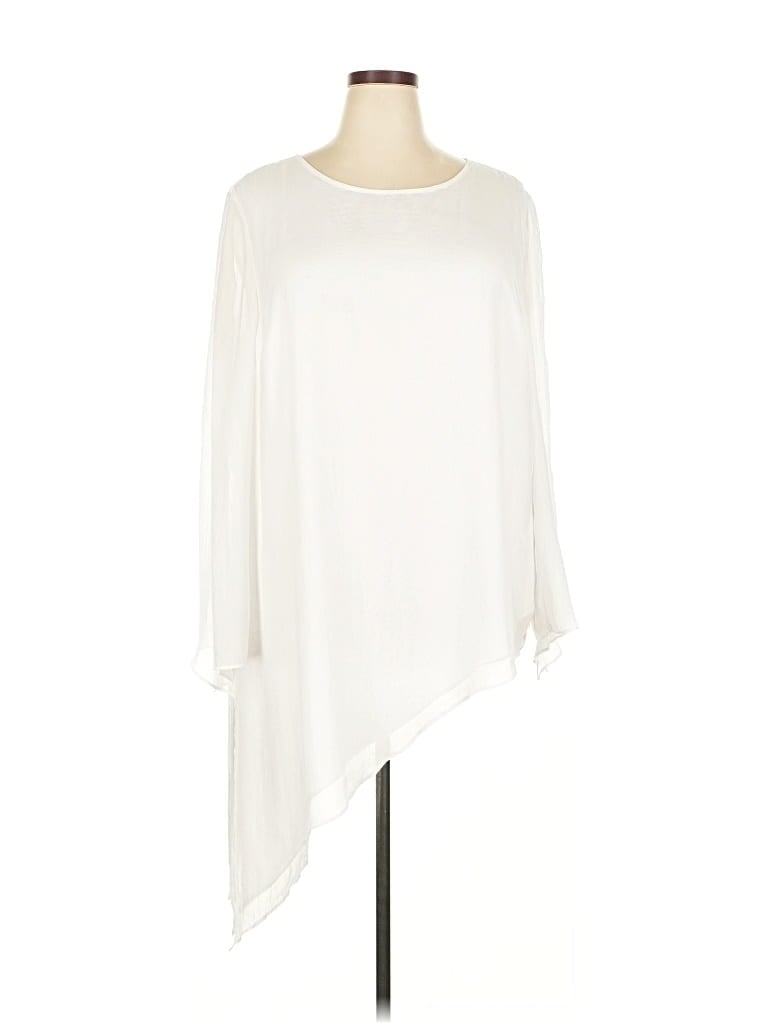 Pre-owned Travelers By Chico's 3/4 Sleeve Blouse In White