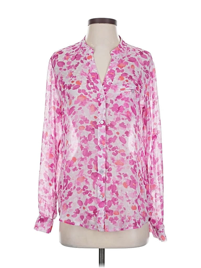 Pre-owned Kut From The Kloth Long Sleeve Blouse In Pink