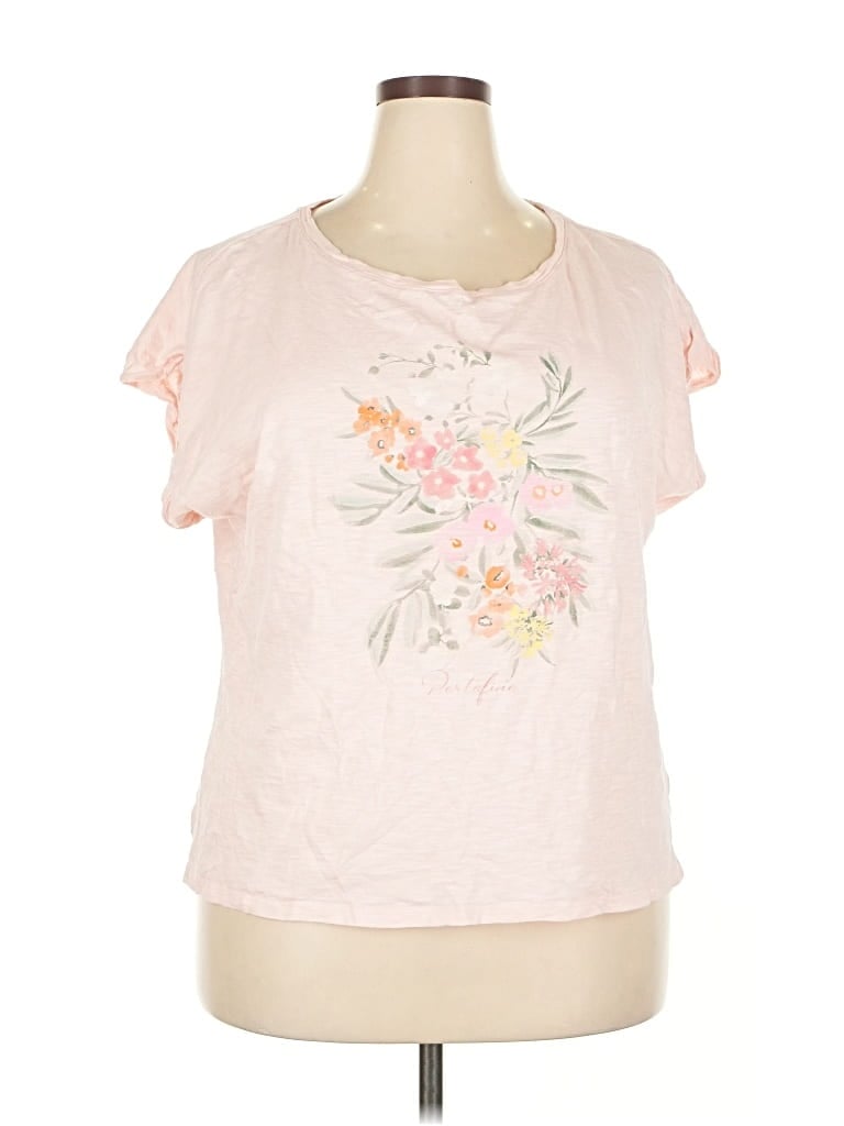 Pre-owned Talbots Outlet Short Sleeve T-shirt In Pink