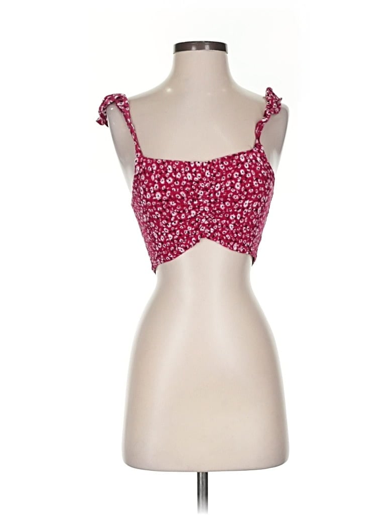 Pre-owned Shein Tank Top Burgundy Sweetheart Neckline Tops
