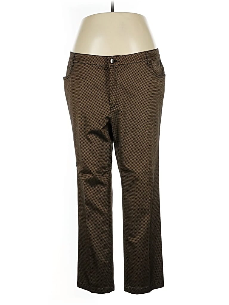 Pre-owned Doncaster Collection Khaki Pant In Brown