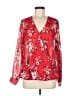 Kut from the Kloth 100% Polyester Red Long Sleeve Blouse Size M - photo 1