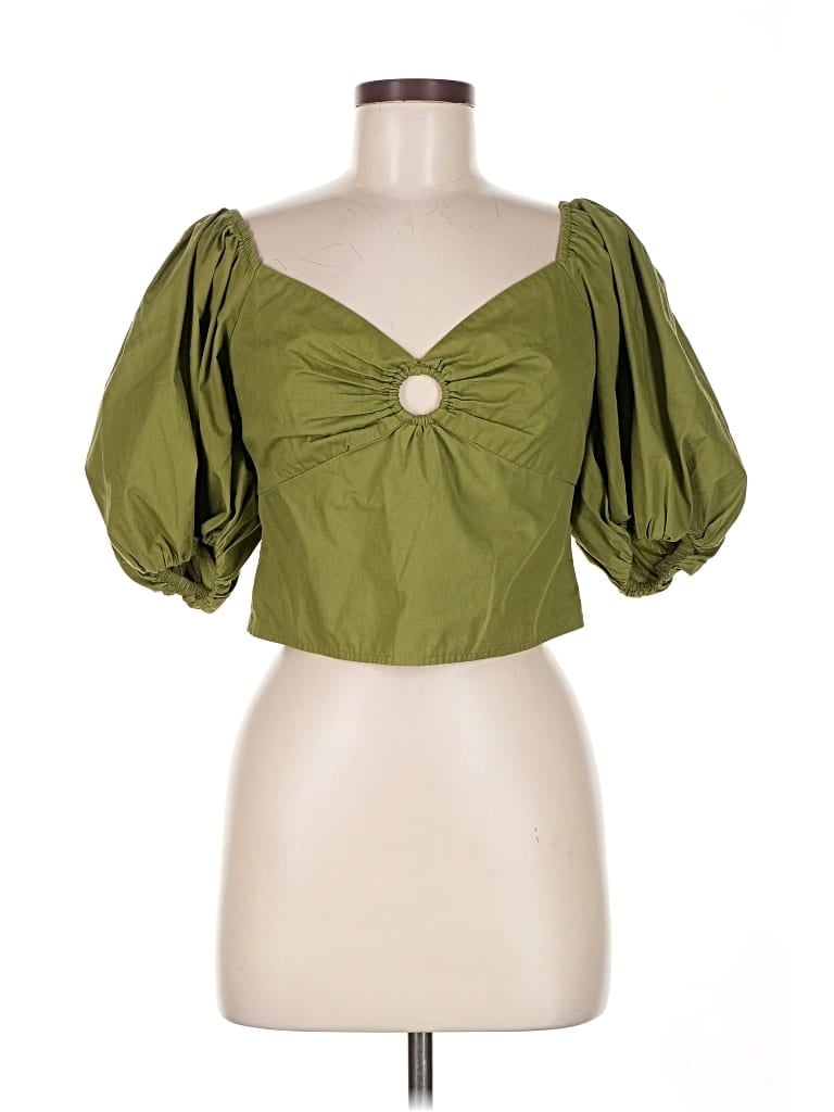 Pre-owned Abercrombie & Fitch 3/4 Sleeve Blouse In Green