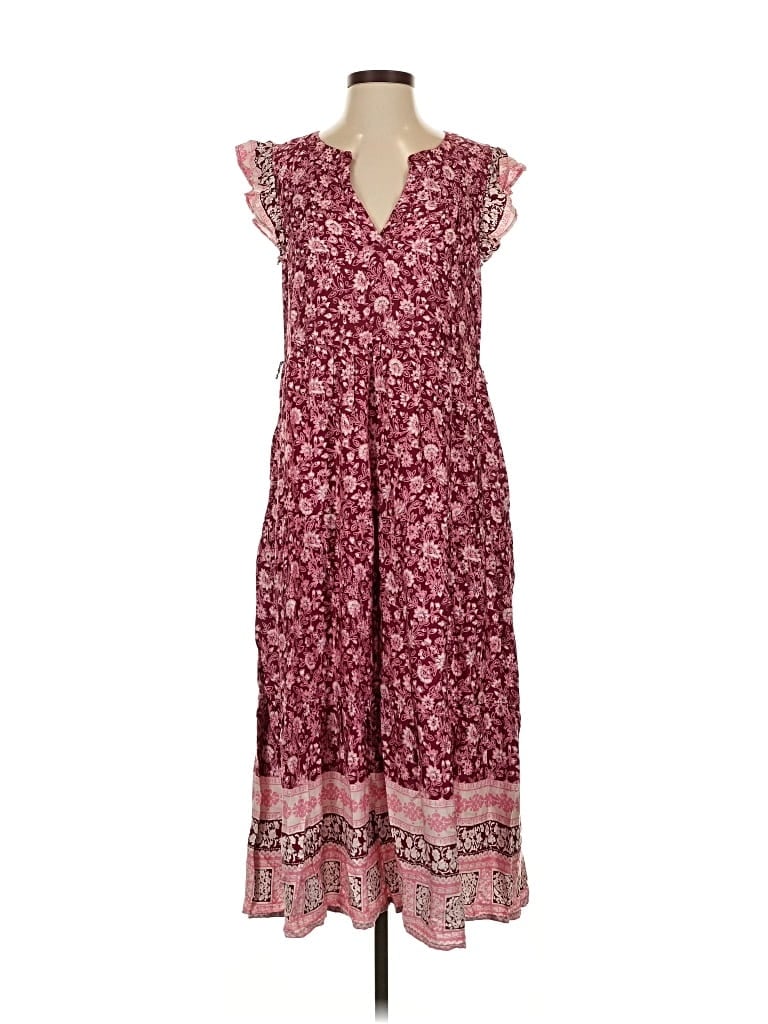 Pre-owned Roller Rabbit Casual Dress In Burgundy