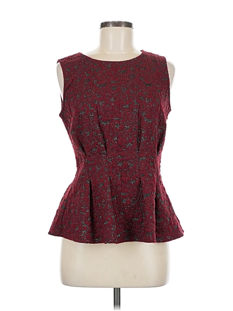Pre-owned Eva Franco Sleeveless Blouse In Burgundy