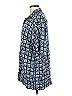 Knightsbridge 100% Rayon Paisley Blue 3/4 Sleeve Button-Down Shirt Size M - photo 5