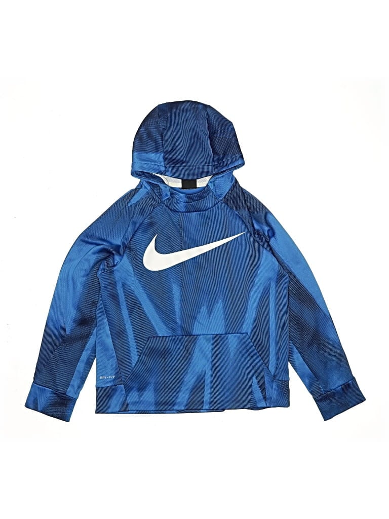 Pre-owned Nike Kids' Pullover Hoodie In Blue